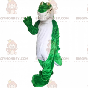 Crocodile BIGGYMONKEY™ Mascot Costume with Green Eyes –