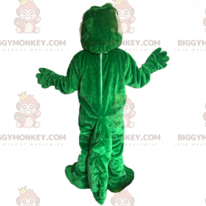 Costume da mascotte coccodrillo BIGGYMONKEY™ con occhi verdi -