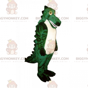 Costume da mascotte BIGGYMONKEY™ coccodrillo dal ventre bianco