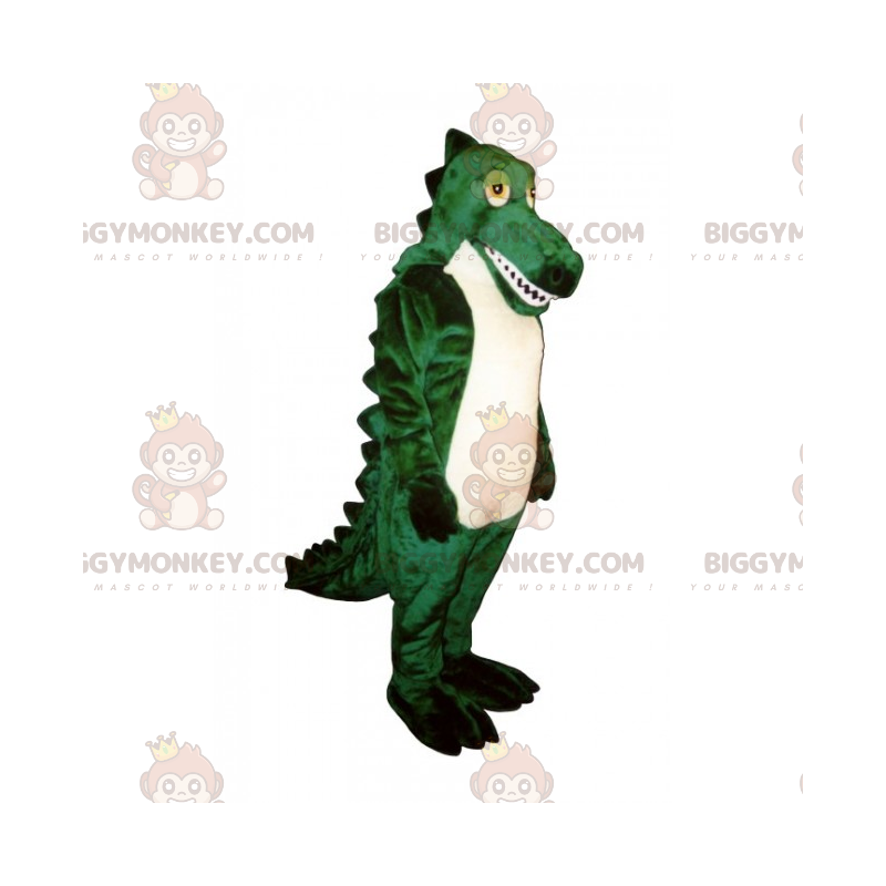 Costume de mascotte BIGGYMONKEY™ de crocodile au ventre blanc -