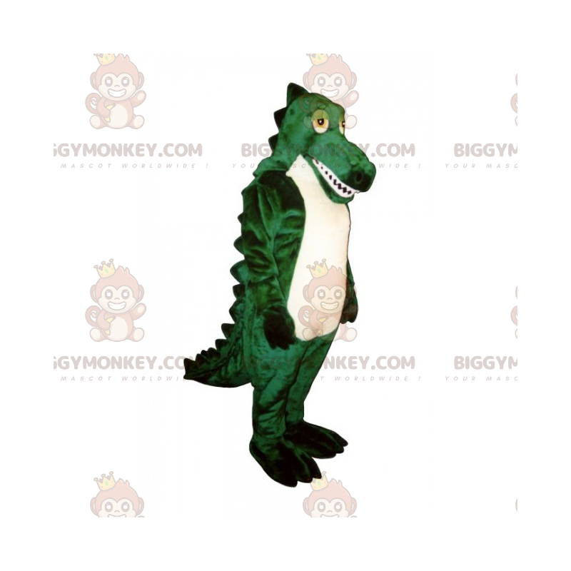 Kostium maskotki białego krokodyla brzuchatego BIGGYMONKEY™ -