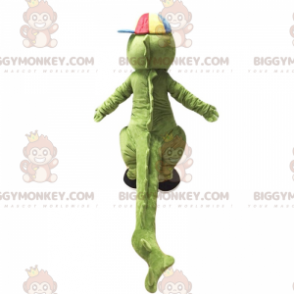 Krokodil BIGGYMONKEY™ mascottekostuum met pet en sneakers -
