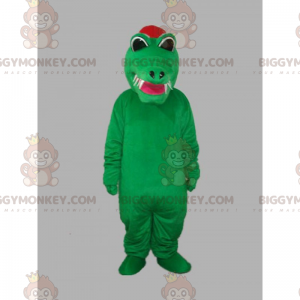 Costume da mascotte coccodrillo con denti aguzzi BIGGYMONKEY™ -