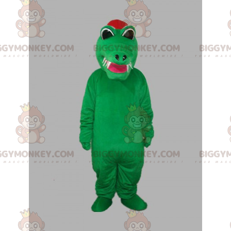 Crocodile With Sharp Teeth BIGGYMONKEY™ Mascot Costume –