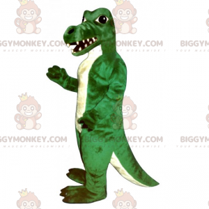 Costume de mascotte BIGGYMONKEY™ de crocodile blanc et vert -