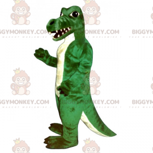 Costume mascotte BIGGYMONKEY™ coccodrillo bianco e verde -