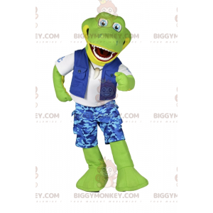 Traje de mascote de crocodilo BIGGYMONKEY™ com roupa de