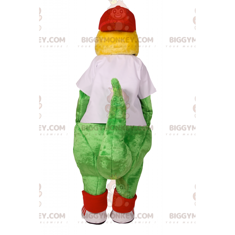 Traje de mascote de crocodilo BIGGYMONKEY™ em roupas esportivas