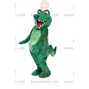 Costume da mascotte coccodrillo sorridente BIGGYMONKEY™ -