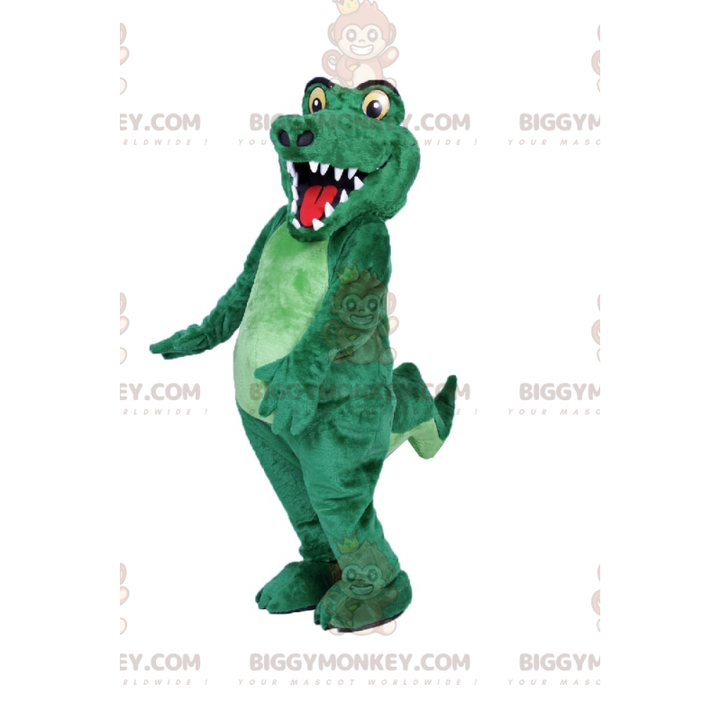 Traje de mascote de crocodilo sorridente BIGGYMONKEY™ –