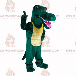 Costume de mascotte BIGGYMONKEY™ de crocodile souriant -