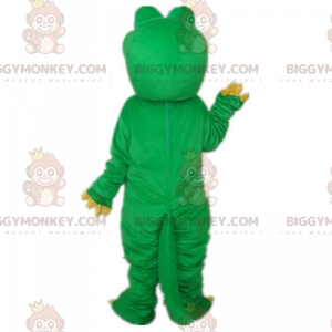 Disfraz de mascota BIGGYMONKEY™ de cocodrilo verde y panza