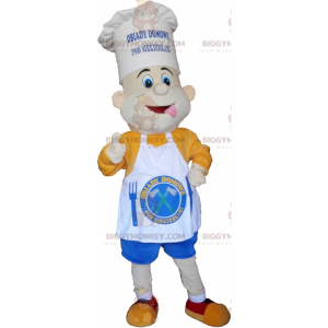 Chef-kok BIGGYMONKEY™ mascottekostuum met schattige hoed en