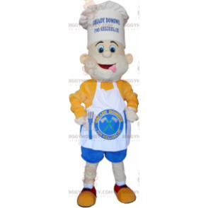 Chef-kok BIGGYMONKEY™ mascottekostuum met schattige hoed en