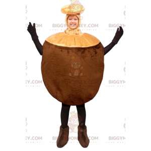 Disfraz de mascota gigante de coco marrón BIGGYMONKEY™ -