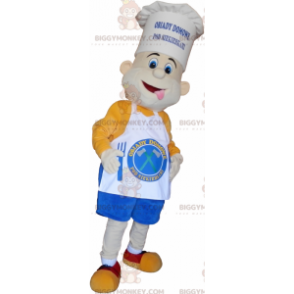 Chef BIGGYMONKEY™ Mascot Costume with Cute Hat and Apron -