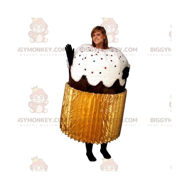 Costume da mascotte Cupcake al cioccolato BIGGYMONKEY™ -