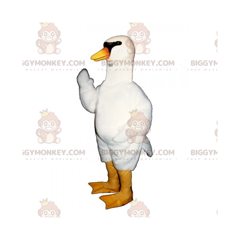 Costume de mascotte BIGGYMONKEY™ de cygne aux yeux noirs -