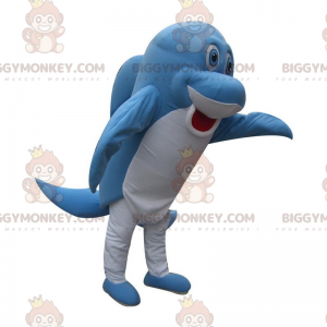 Costume de mascotte BIGGYMONKEY™ de dauphin bleu -