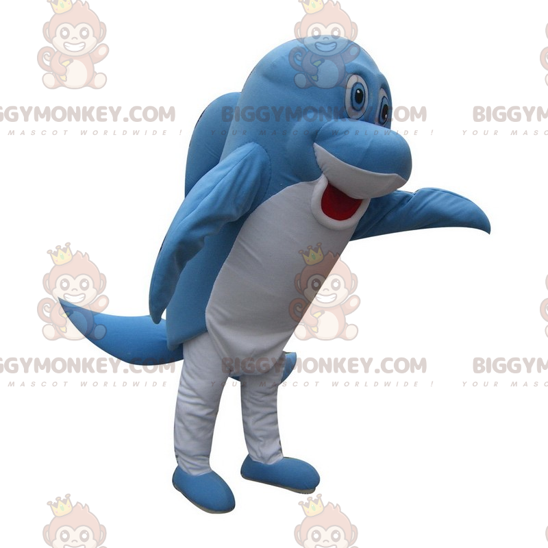 Blauwe dolfijn BIGGYMONKEY™ mascottekostuum - Biggymonkey.com