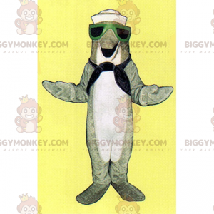 Disfraz de mascota BIGGYMONKEY™ Delfín gris con traje de