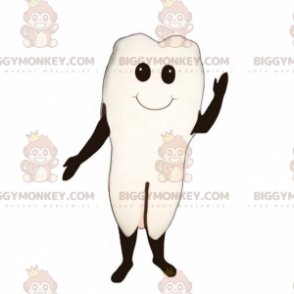 Disfraz de mascota Tooth BIGGYMONKEY™ con cara sonriente -