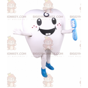 Traje de mascote BIGGYMONKEY™ de dente sorridente –