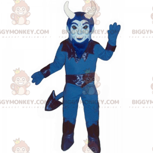 Costume da mascotte da diavoletto blu BIGGYMONKEY™ -
