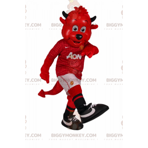 Imp BIGGYMONKEY™ Mascot Costume In Soccer Outfit –