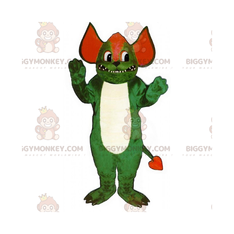 Costume de mascotte BIGGYMONKEY™ de diablotin vert et rouge -