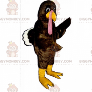 Disfraz de mascota BIGGYMONKEY™ de pavo de plumaje suave -