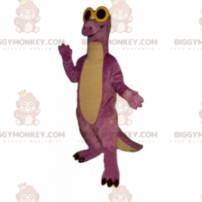 Costume de mascotte BIGGYMONKEY™ de dino avec lunettes noires -