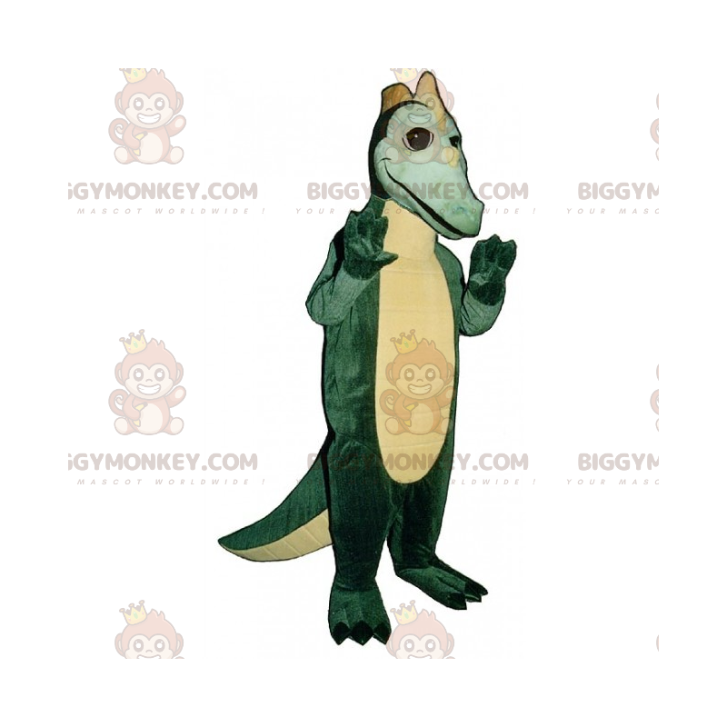 Dino BIGGYMONKEY™ Maskottchenkostüm mit kleinen Hörnern -