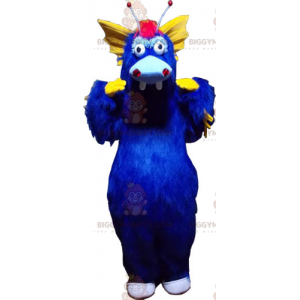 Costume da mascotte Dino BIGGYMONKEY™ blu e giallo -