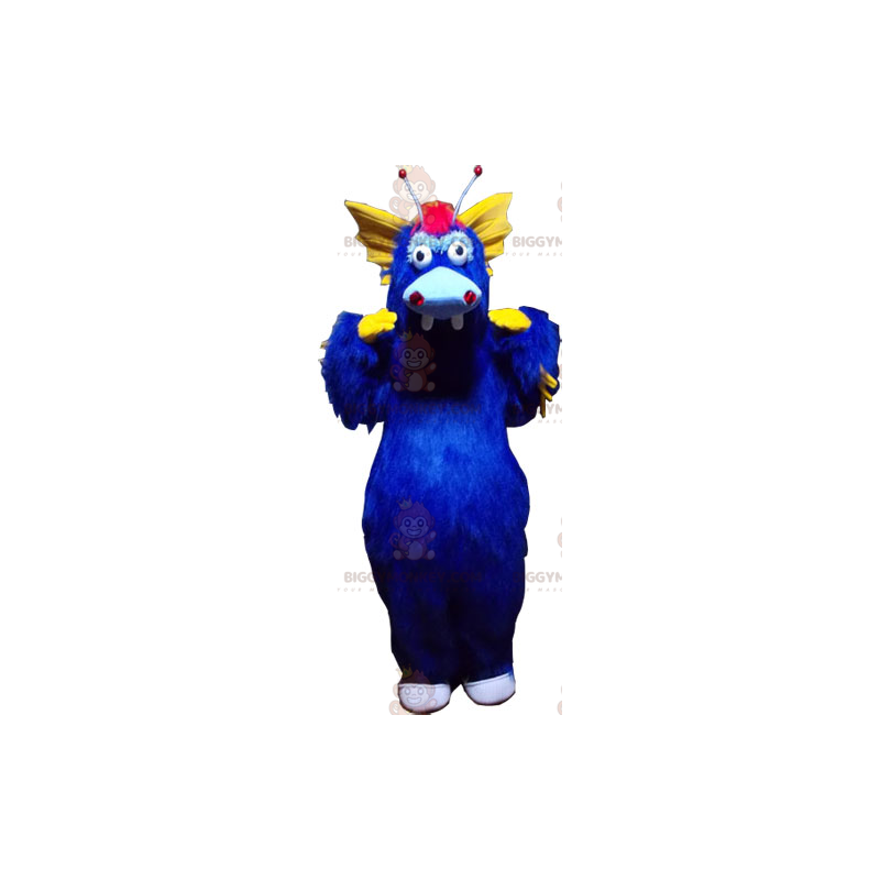 Blauw en geel Dino BIGGYMONKEY™ mascottekostuum -