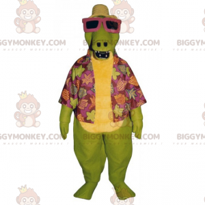 Dino BIGGYMONKEY™ maskotdräkt i strandkläder - BiggyMonkey