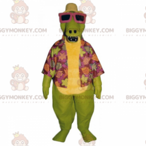Dino BIGGYMONKEY™ mascottekostuum in strandkleding -