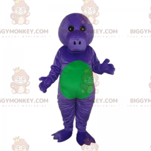 Costume da mascotte Dino BIGGYMONKEY™ viola e verde senza