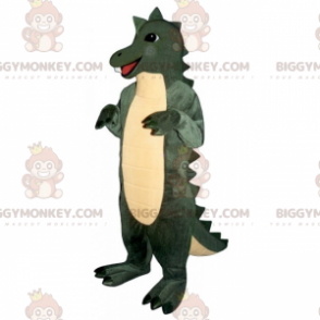 Smiling Dino BIGGYMONKEY™ Mascot Costume With Cute Crest -