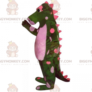 BIGGYMONKEY™ mascottekostuum met stippen dinosaurus -