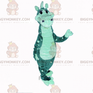 Tofarvet Polka Dot Dinosaur BIGGYMONKEY™ maskotkostume -