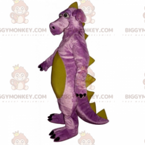 Big Legged paarse dinosaurus BIGGYMONKEY™ mascottekostuum -