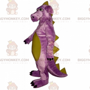 Stora ben, lila dinosaurie BIGGYMONKEY™ maskotdräkt -