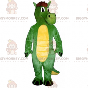 Dinosaur BIGGYMONKEY™ Mascot Costume with Crest –