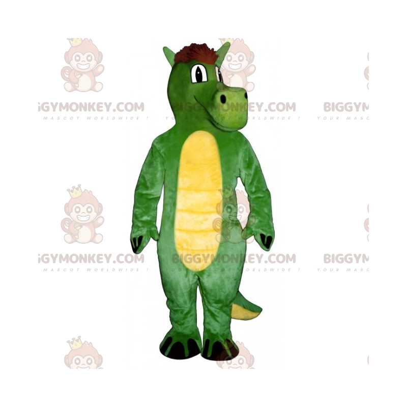 Dinosaur BIGGYMONKEY™ Mascot Costume with Crest –