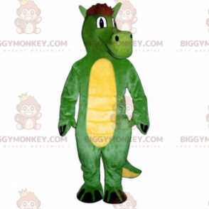 Dinosaurus BIGGYMONKEY™ mascottekostuum met embleem -