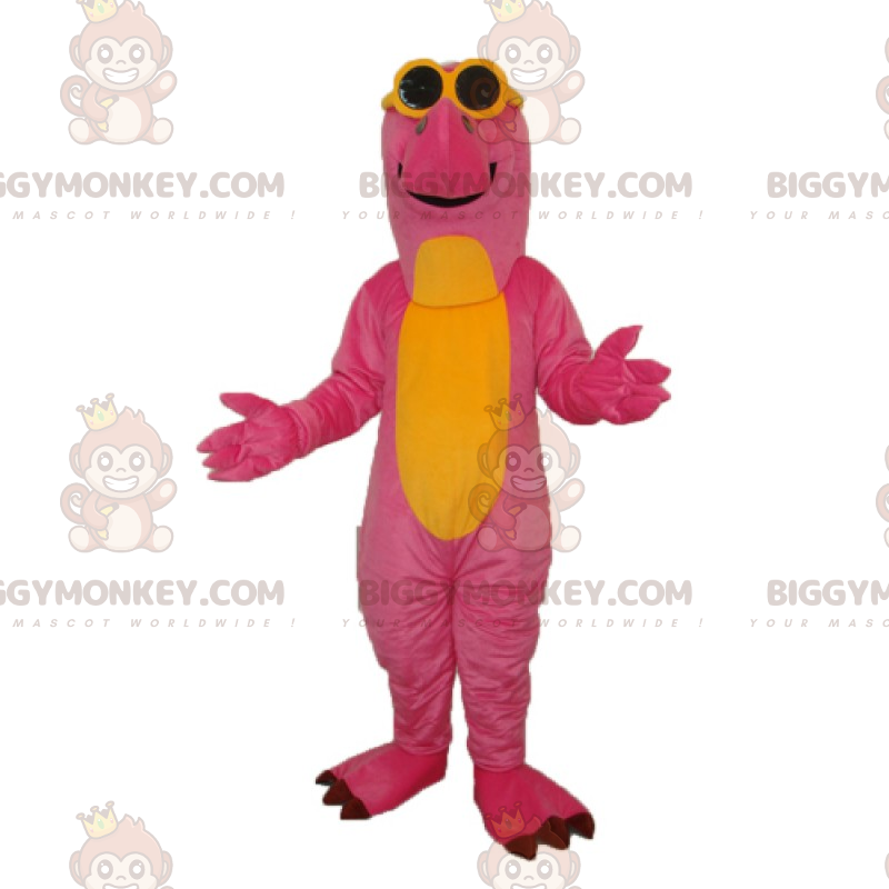 Dinosaurus BIGGYMONKEY™ mascottekostuum met zonnebril -