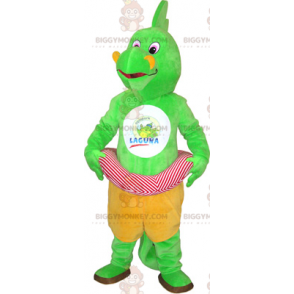 Dinosaur BIGGYMONKEY™ Mascot Costume with Pink Buoy –