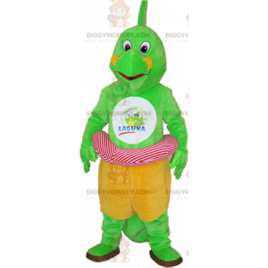 Costume de mascotte BIGGYMONKEY™ de dinosaure avec une bouée