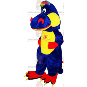 Tofarvet dinosaur BIGGYMONKEY™ maskotkostume - Biggymonkey.com